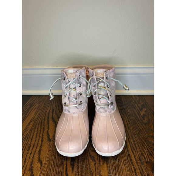 Sperry Shoes - Women's Sperry Saltwater Metallic Camo Blush Boots Water resistant Size 8‎